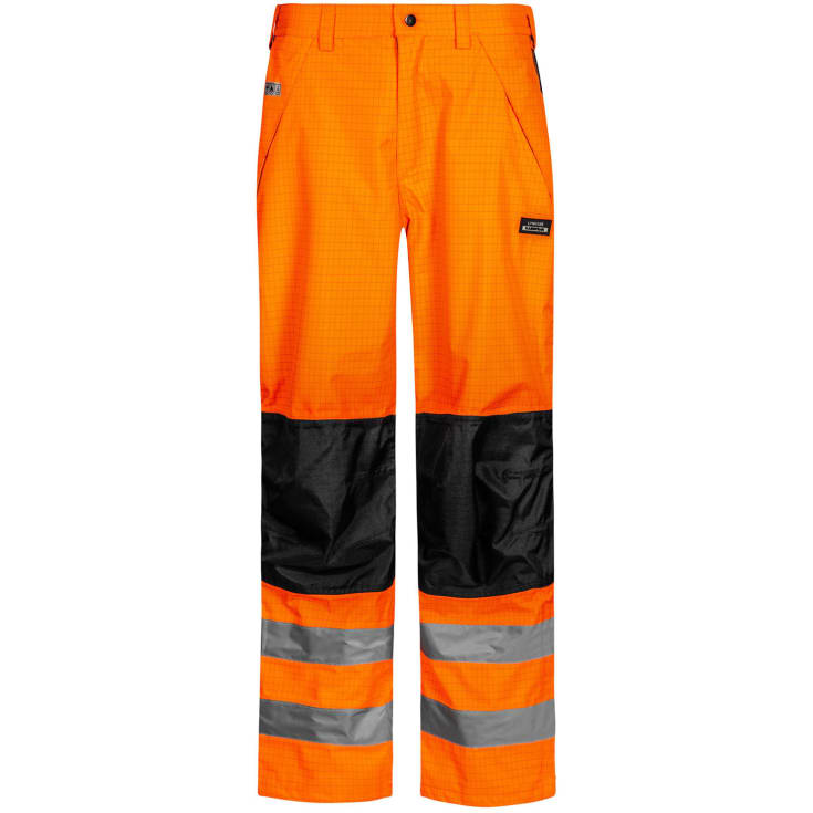 Lyngsøe Multinorm regnbukser, Hi-Vis Orange/Sort, 2XL