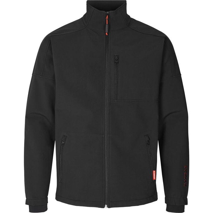 Kansas Apparel Basic softshelljakke, Sort, S