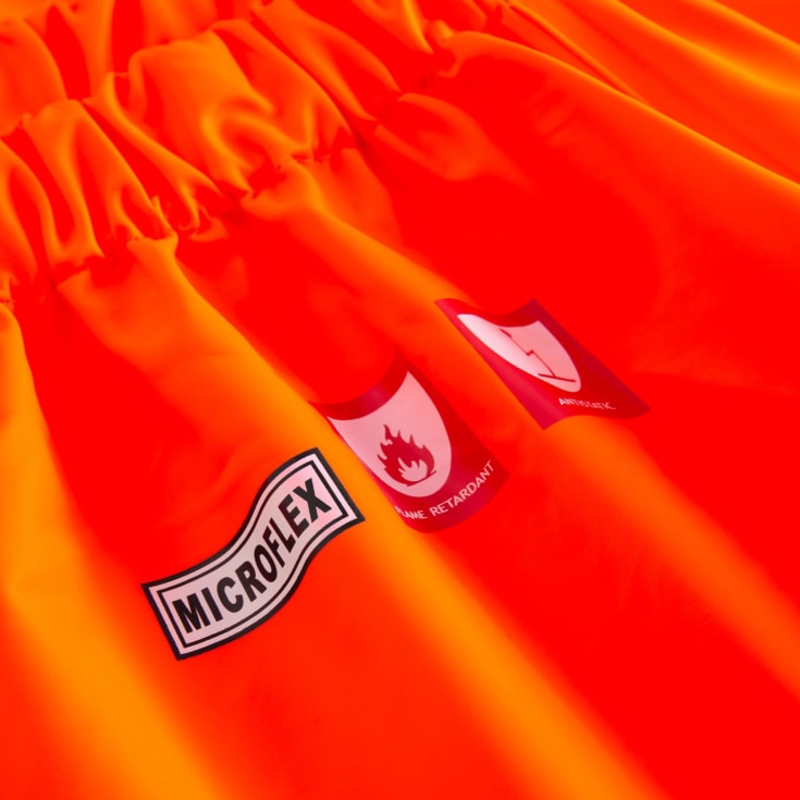 Lyngsøe Multinorm  PU regnbukser, Hi-vis Orange/Marine, 4XL