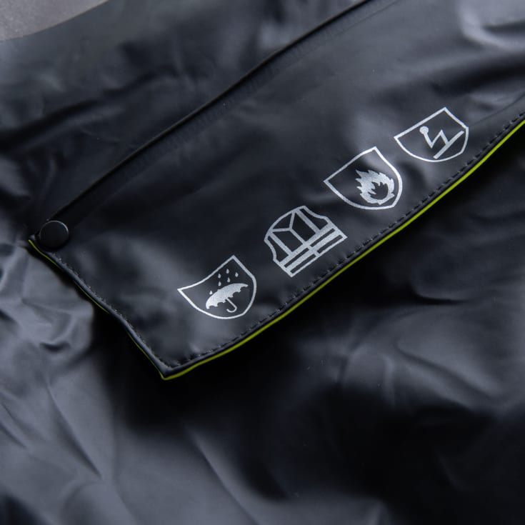 Lyngsøe Multinorm PU termokedeldragt, Hi-vis Gul/Marine, XL