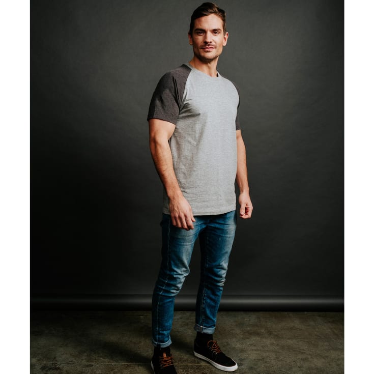 YOU Classic Raglan T-shirt, Grå/Koksgrå, XL