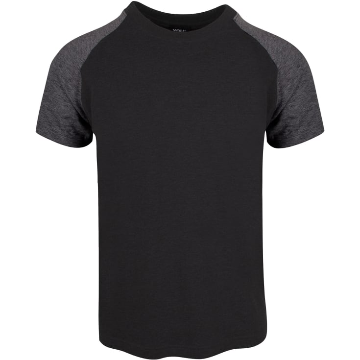YOU Classic Raglan T-shirt, Sort/koks, M