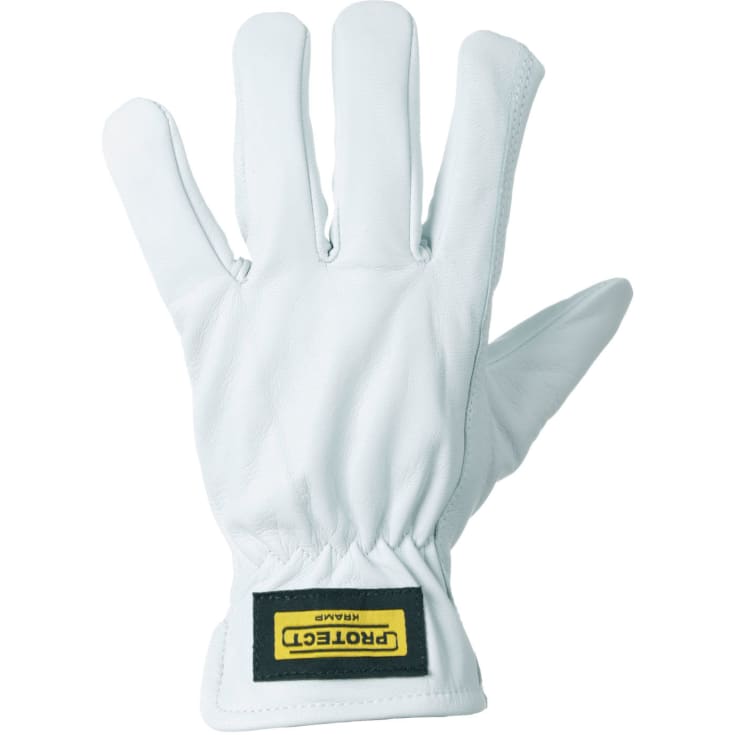 Kramp 3.007 arbejdshandsker i gedeskind, Hvid, 9/L