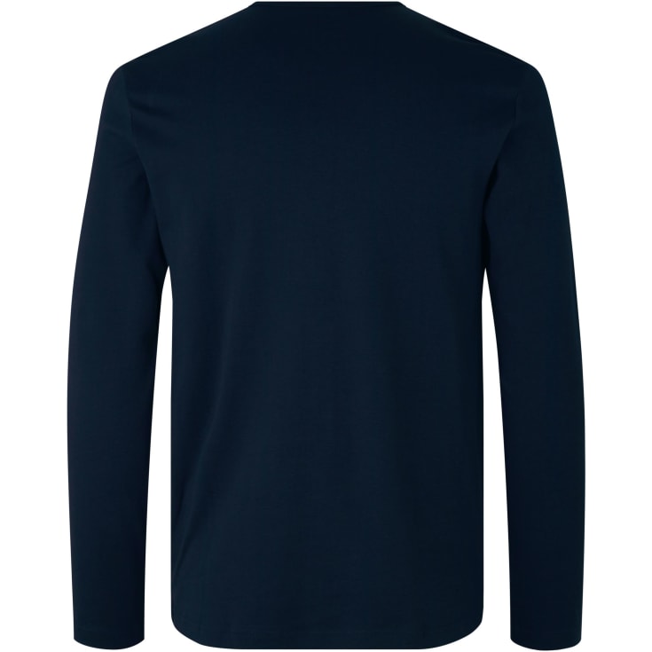 ID Interlock langærmet T-shirt, Marine, 2XL