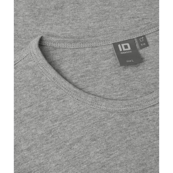ID Interlock langærmet T-shirt, Grå Melange, M