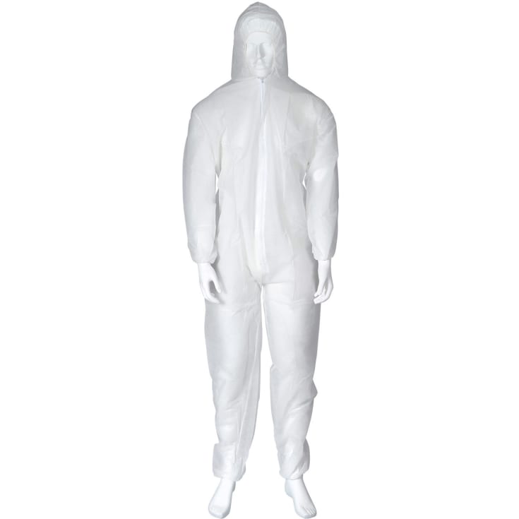 Ox-On PP Coverall Basic beskyttelsesdragt med hætte, hvid, str. 3XL
