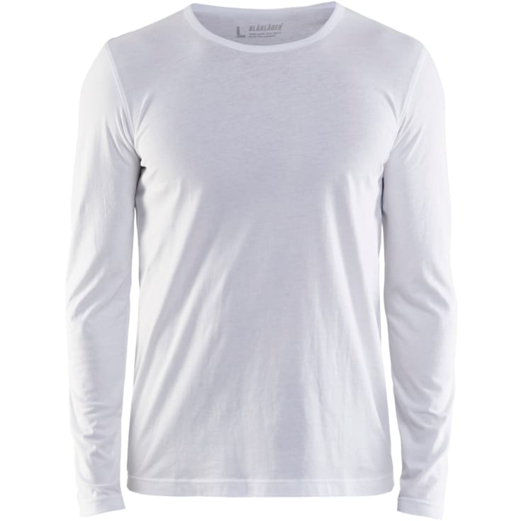 Blåkläder Workwear 35001 långärmad t-shirt, vit, st XS
