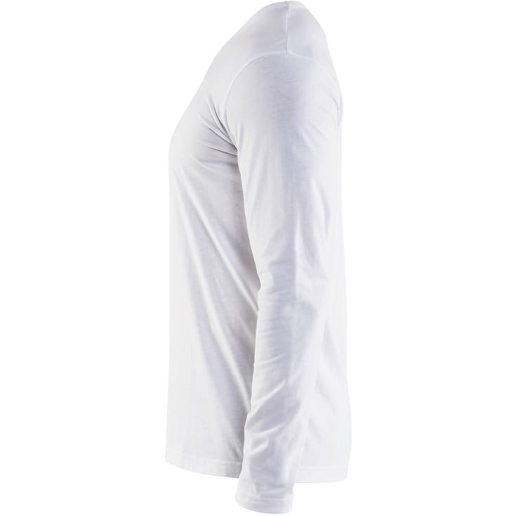 Blåkläder Workwear 35001 langærmet t-shirt, hvid, str. L