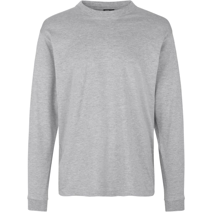 ID Pro Wear t-skjorte langermet, gråmelert, str. M