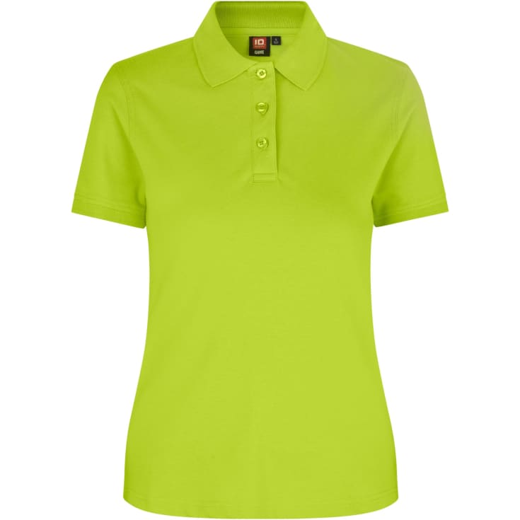 ID dame Pique Polo T-shirt med stretch, Limegrøn, M