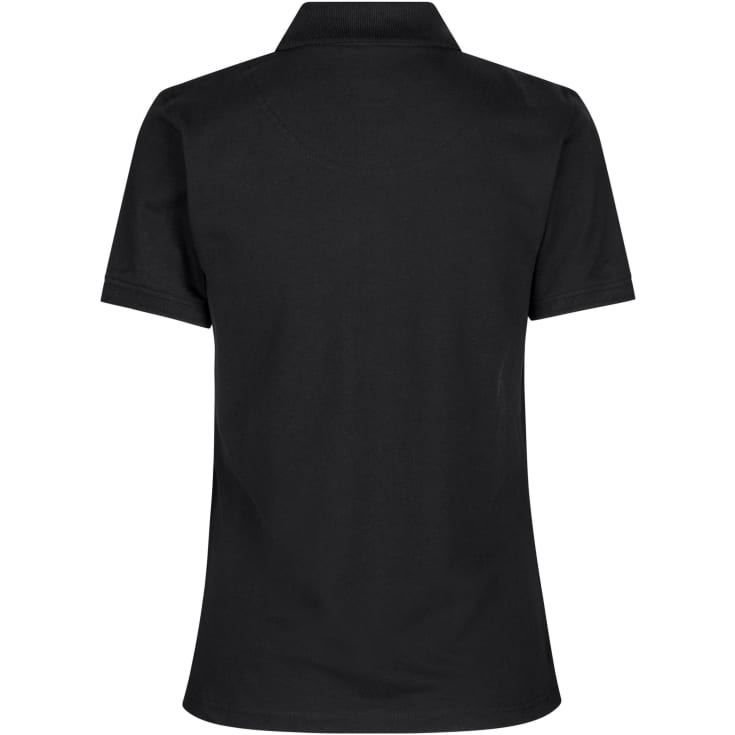 ID dame Pique Polo T-shirt med stretch, Sort, L