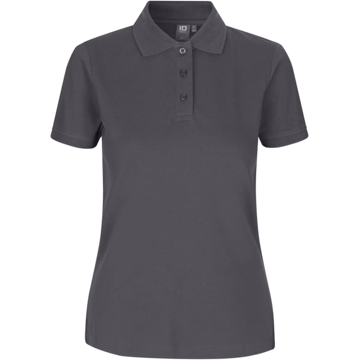 ID dame Pique Polo T-shirt med stretch, Koksgrå, 2XL