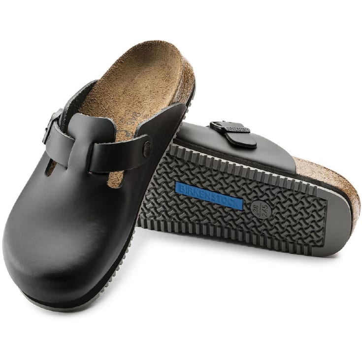 Birkenstock Boston Supergrip Narrow Fit sandaler, Sort, 41