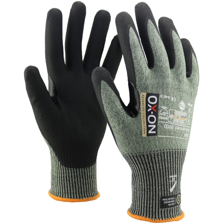 OX-ON Cut Advanced 9900 skærehandsker cut C, Grøn/Sort, 9