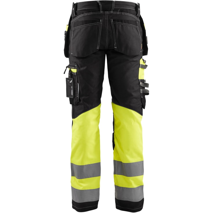 Blåkläder Workwear 1794 håndverkerbukser med 2-veis stretch, hi-vis gul/sort, str. D116
