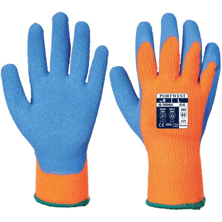 Portwest A145 vinter arbejdshandsker, Blå/Orange, XL/10