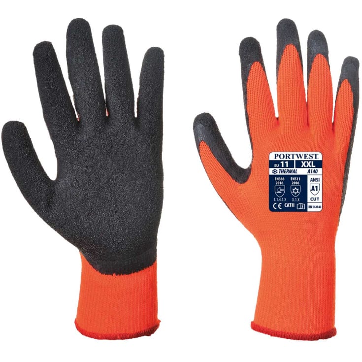 Portwest A140 vinter arbejdshandsker, Orange/Sort, L/9