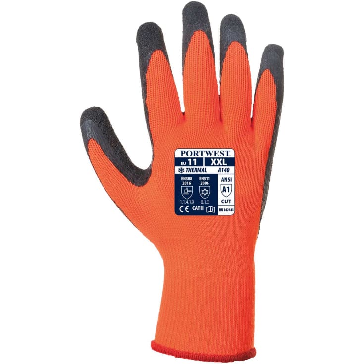 Portwest A140 vinter arbejdshandsker, Orange/Sort, L/9