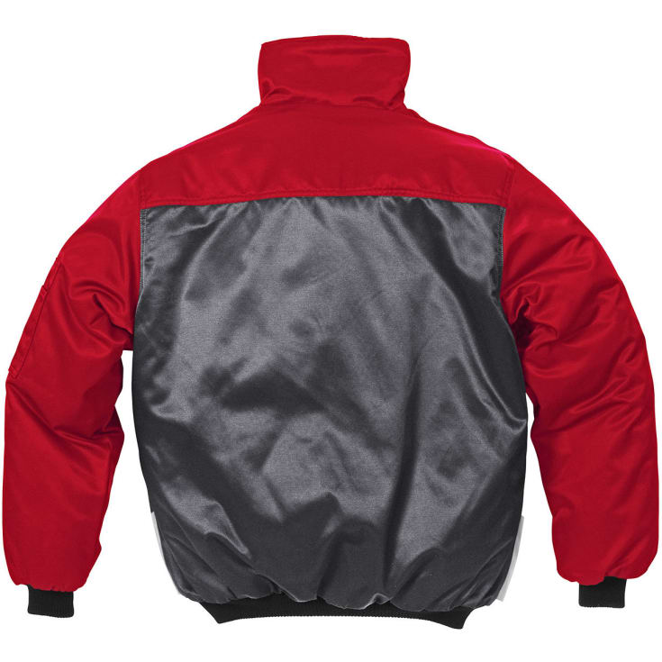 Kansas Icon pilotjakke, Grå/Rød, 2XL