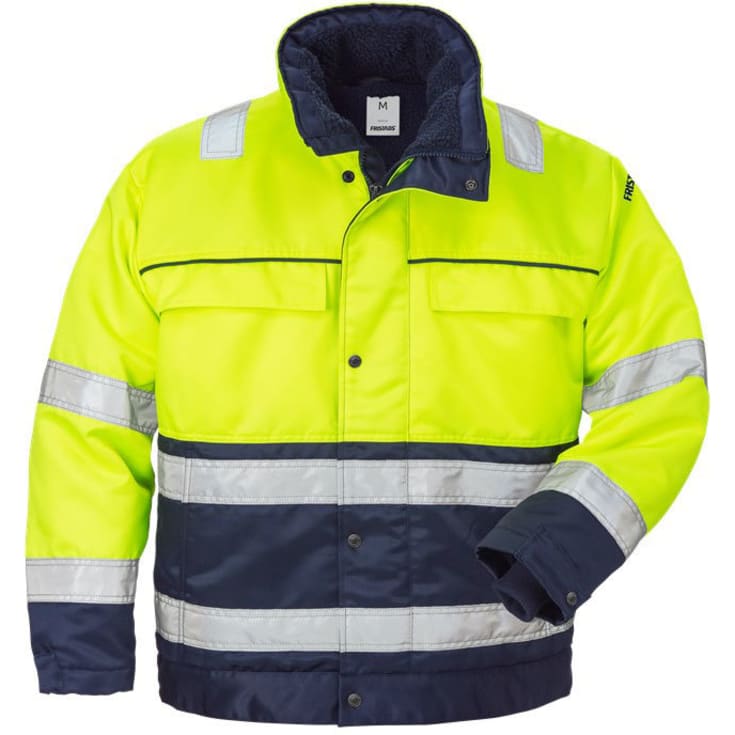 Fristads vinterjakke 444, Hi-vis Gul/Marine, XL