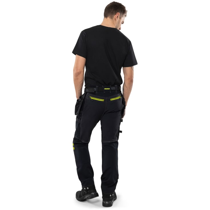 Fristads 2566 STP arbeidsbukse med stretch, sort, str. C62