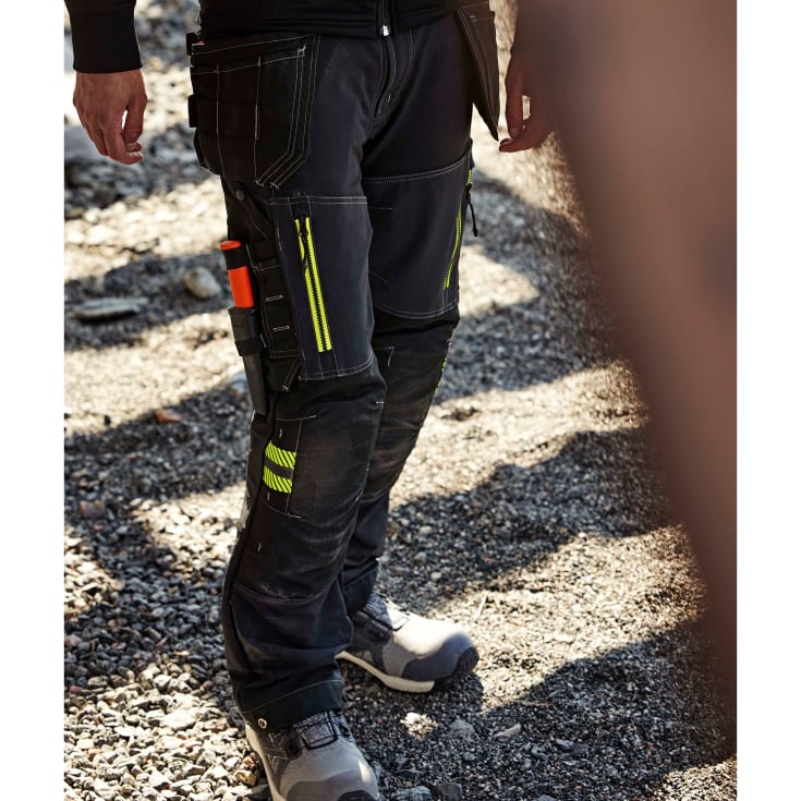 Fristads 2566 STP arbeidsbukse med stretch, sort, str. C62
