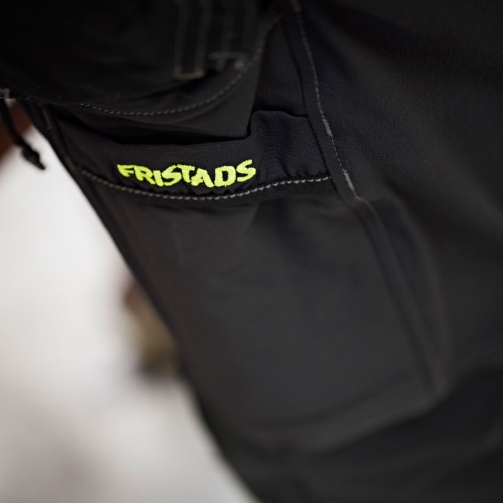 Fristads 2566 STP arbeidsbukse med stretch, sort, str. C62