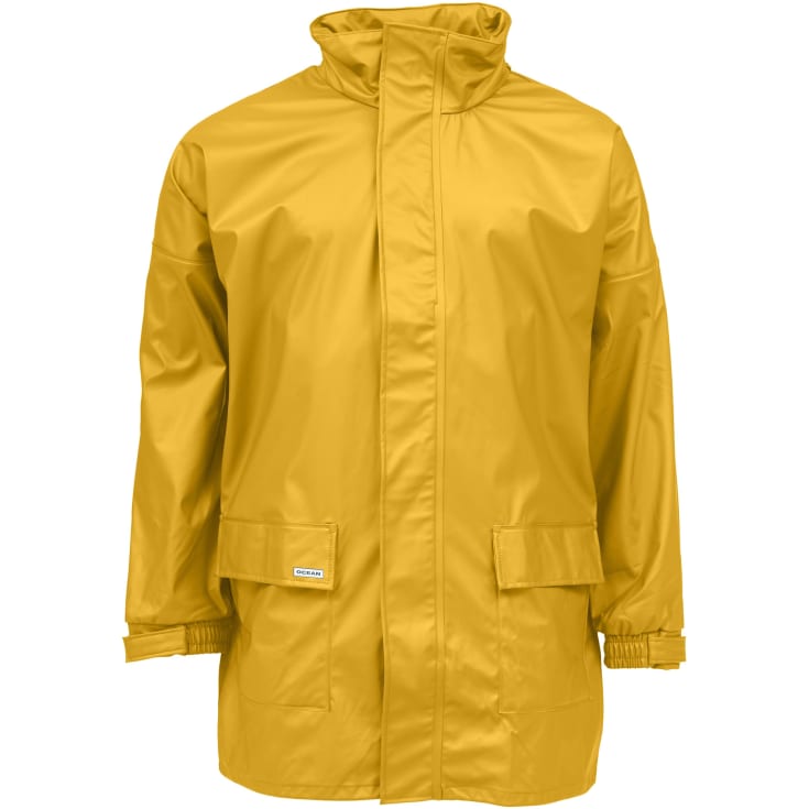 Ocean Weather Comfort PU regnjakke, Gul, 2XL