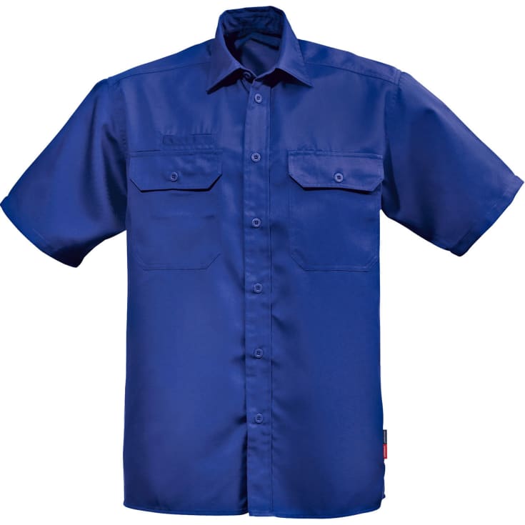 Kansas kortærmet arbejdsskjorte, Kongeblå, 2XL