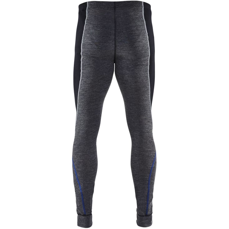 Blåkläder Workwear 1849 termounderbukser i merinould, grå/sort, str. 5XL