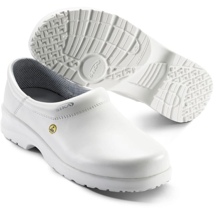Sika Fusion Clog træsko med hælkappe O2, Hvid, 37