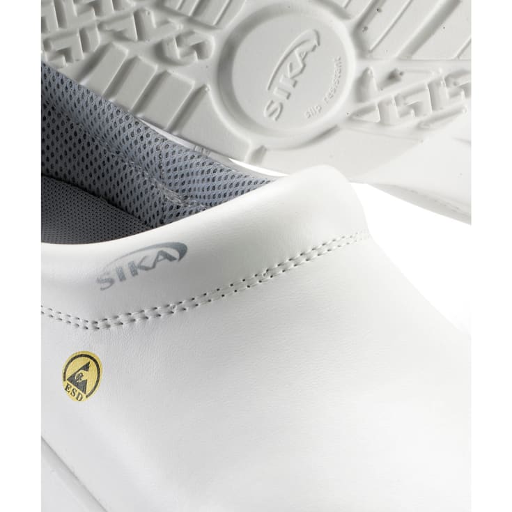 Sika Fusion Clog træsko med hælkappe O2, Hvid, 37