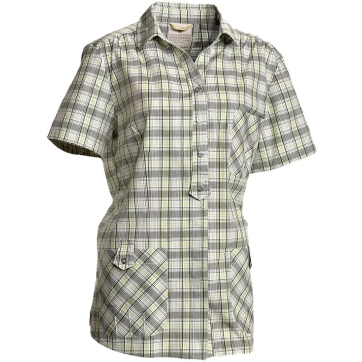 Nybo Workwear Joy kortærmet dameskjorte, Lime/Grå ternet, S
