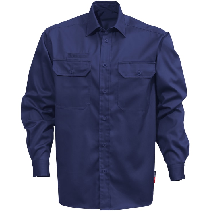 Kansas arbejdsskjorte, Mørk Marine, 4XL