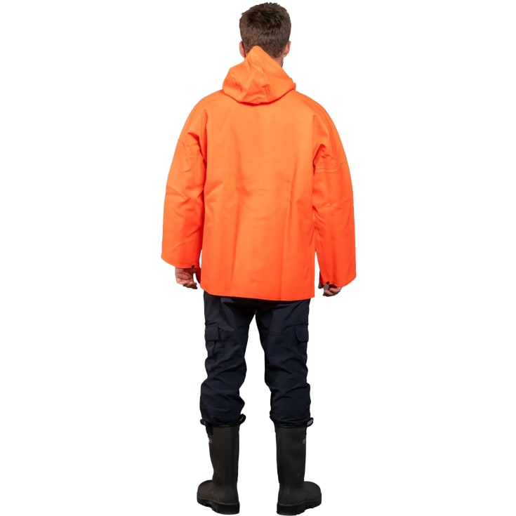 Ocean Weather Heavy PVC regnjakke, Orange, S