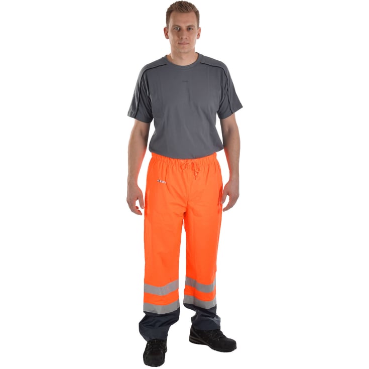 Ocean Comfort Light regnbukser, Hi-vis Orange/Marine, XL