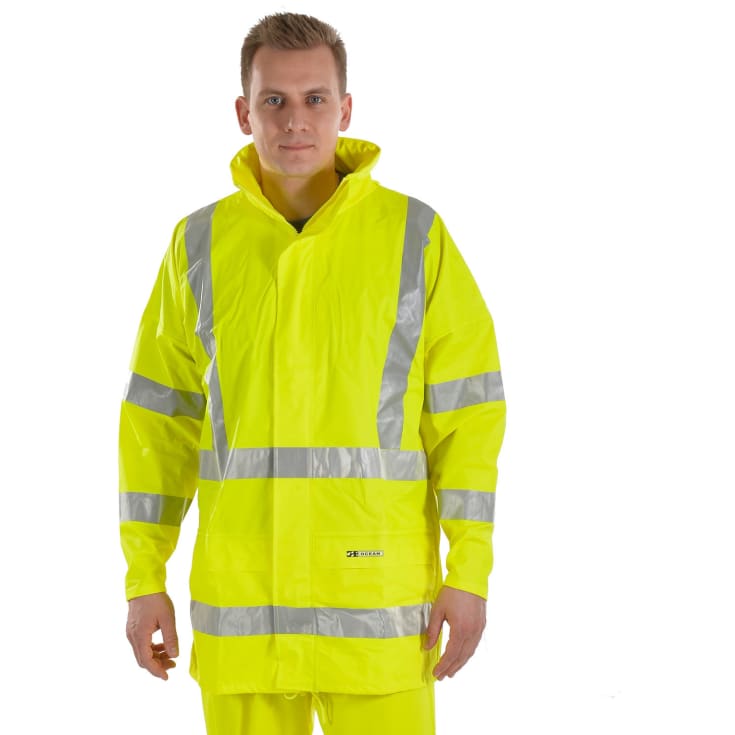 Ocean Comfort Light regnjakke, Hi-Vis Gul, XS