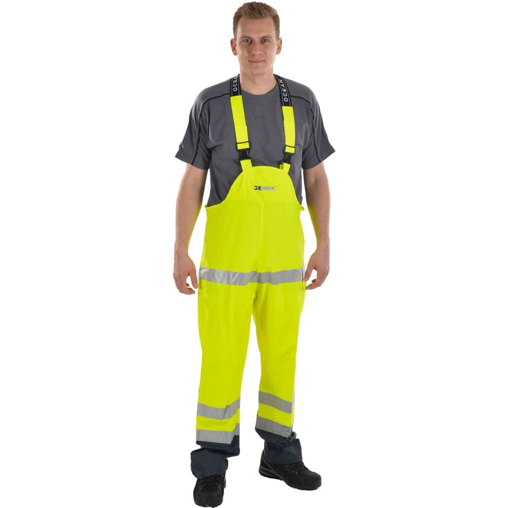 Ocean Comfort Light regnoveralls, Hi-Vis gul/marine, 2XL