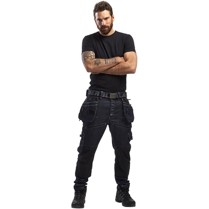 Blåkläder Workwear X1900 håndværkerbukser med 2-vejs stretch, marineblå/sort, str. C54