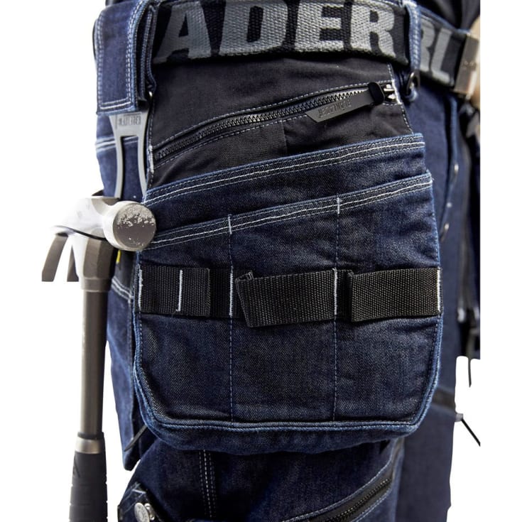 Blåkläder Workwear X1900 håndværkerbukser med 2-vejs stretch, marineblå/sort, str. C54