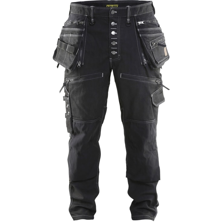 Blåkläder Workwear X1900 håndværkerbukser med 2-vejs stretch, sort, str. C152