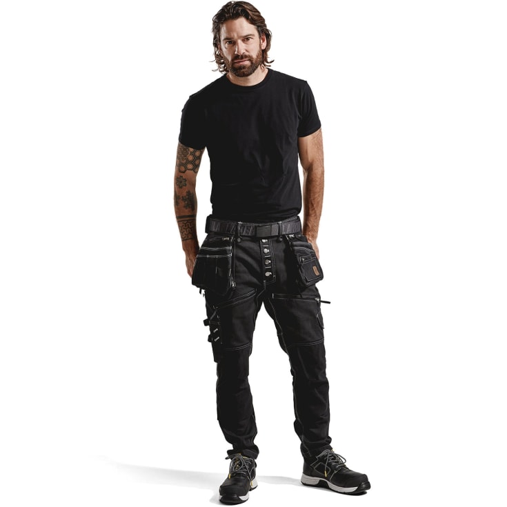 Blåkläder Workwear X1900 håndværkerbukser med 2-vejs stretch, sort, str. C152
