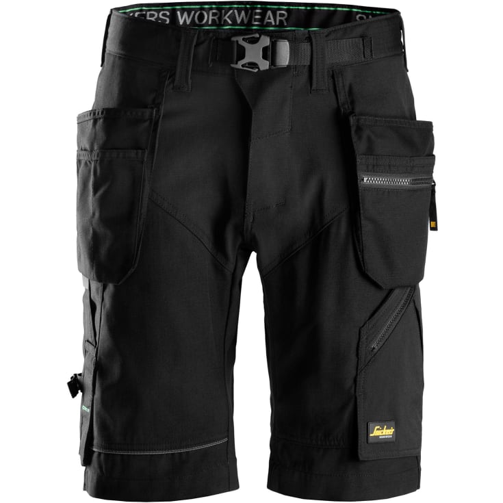 Snickers FlexiWork håndværkershorts 6904, Sort, 48