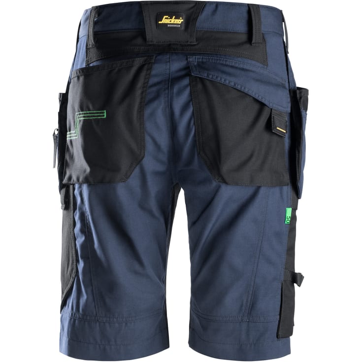 Snickers FlexiWork håndværkershorts 6904, Marine/Sort, 52