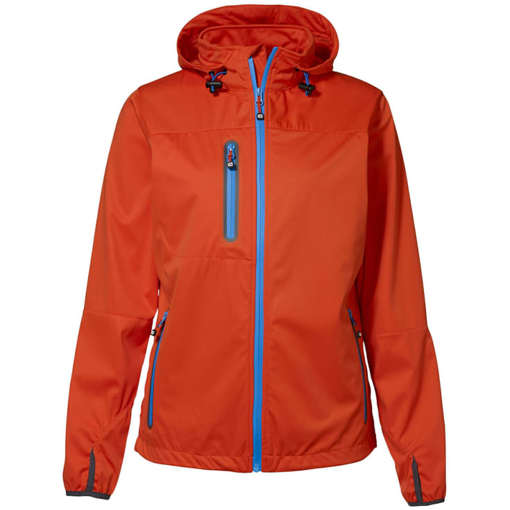 ID dame letvægtssoftshelljakke, Orange, XS