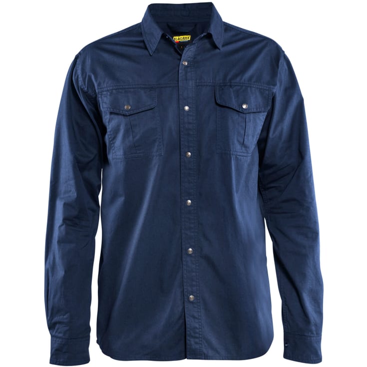 Blåkläder Workwear 3297 twillskjorta, marinblå, st 3XL