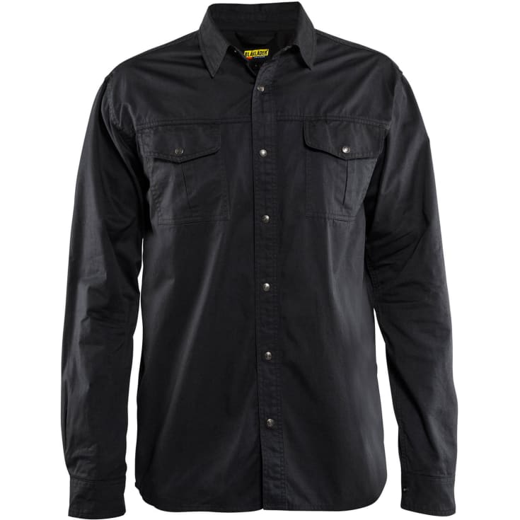 Blåkläder Workwear 3297 twillskjorta, svart, st 3XL