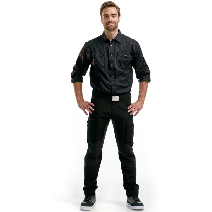 Blåkläder Workwear 3297 twillskjorta, svart, st 3XL
