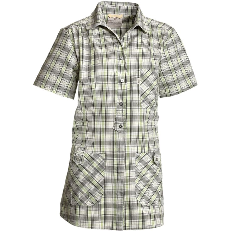 Nybo Workwear Joy dame tunika, Grøn/limegrøn ternet, 4XL