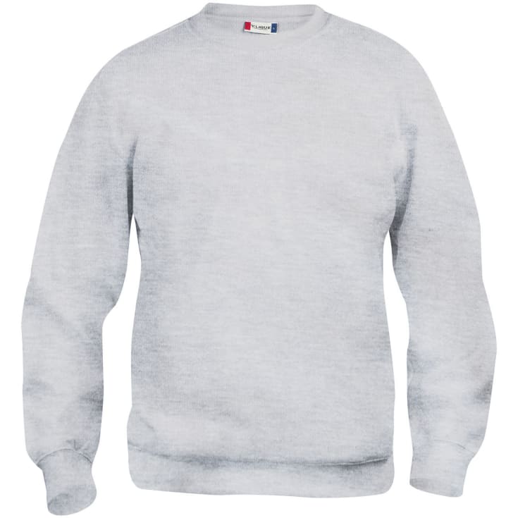 Clique Basic Roundneck sweatshirt, lysegrå, str. 2XL